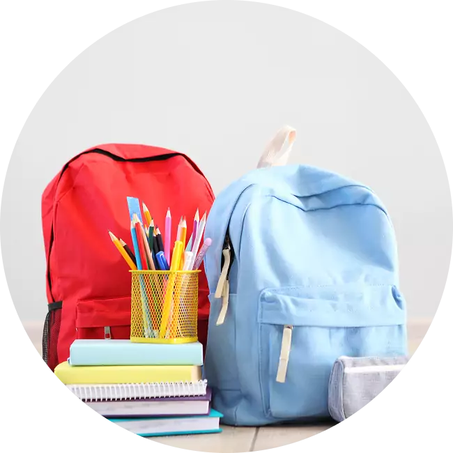 backpacks and supplies