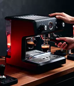 coffee maker brewing fresh morning coffee