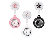 three women pocket watches with different colors