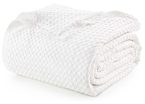 white bed blanket