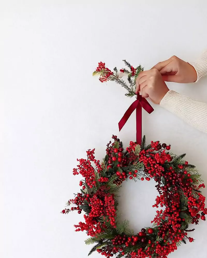 christmas wreaths and garland
