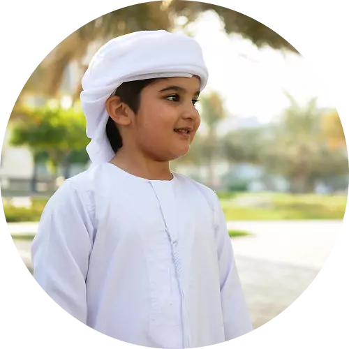 kids wearing traditional eid outfits