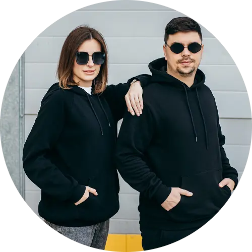 matching t-shirts and hoodies for friends