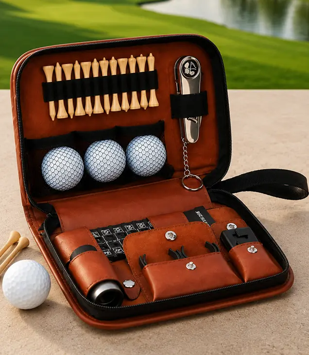 Golf travel bag with protective travel accessories