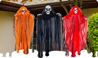 hanging skeleton ghost for halloween decor