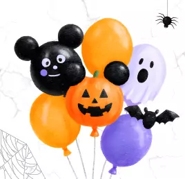 halloween balloons and streamers for decoration