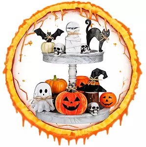 spooky halloween decoration set