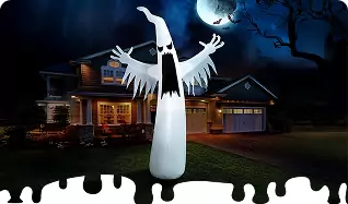 inflatable yard ghost for halloween display