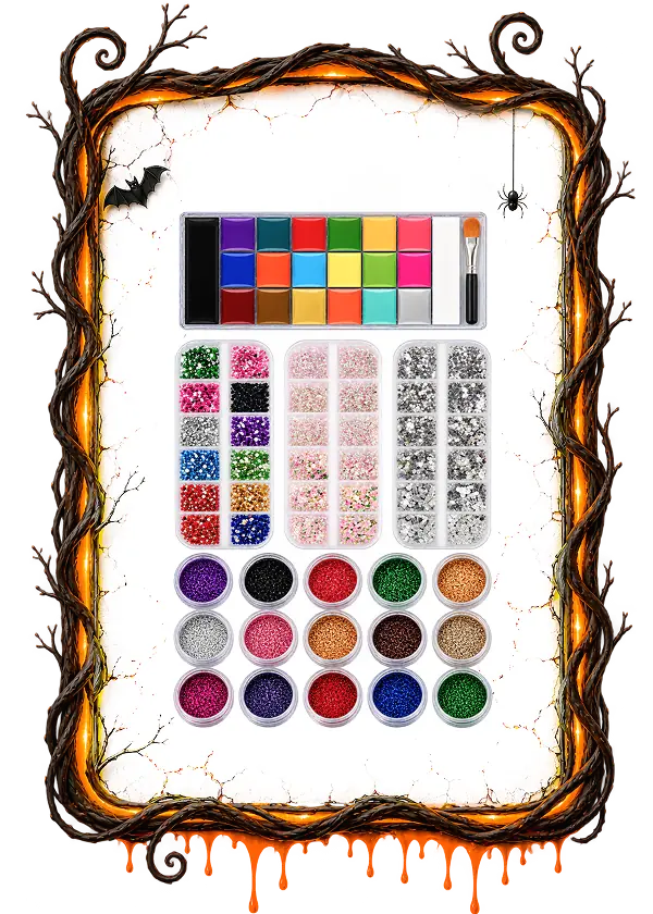 halloween glitter and body paint