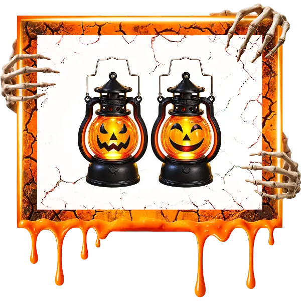 halloween string lights and lanterns