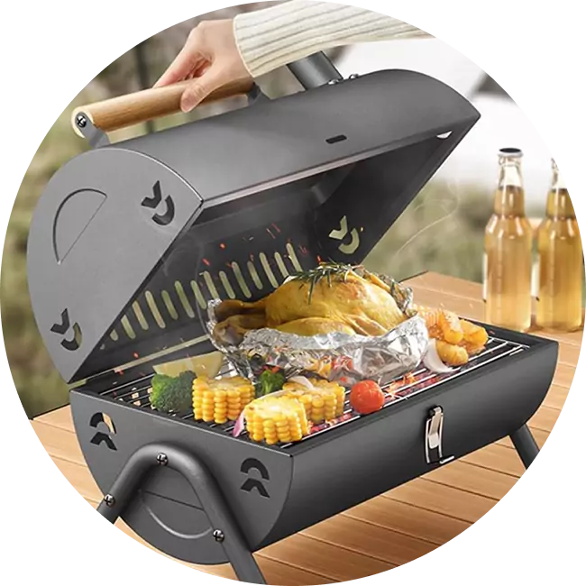 outdoor grill setup for backyard cooking