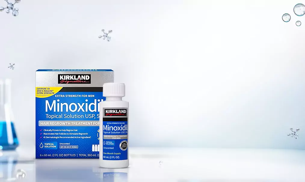 Kirkland Minoxidil Topical Solution for Thicker Hair