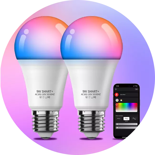 smart bulbs with color control