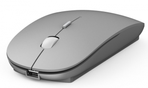 WIWU Wimic Lite Rechargeable Wireless 2.4G + Bluetooth Mouse - Silver (WM101)