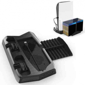 PS5 Console Stand Vertical Stand+ Cooler With Dual Charging Dock Station for Playstation 5 Controller