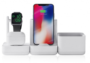 Hagibis Charging Station 3 in 1 Stand Dock Desk Holder for Apple Watch, Airpods & iPhone