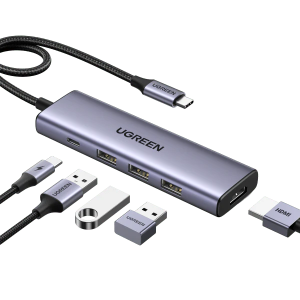 UGreen USB-C Multifunction Adapter BD100W - Grey