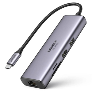 UGREEN USB-C Multifunction Adapter with Ethernet Interface - Grey