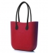 Obag Classic in Ruby With Black Long Faux Leather Handles