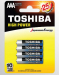 Toshiba Alkaline High Power Batteries - LR03GCP AAA BP4CN