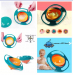 Portable Non Spill Feeding Toddler Gyro Bowl 360 Degree Rotate Dishes For Kids Food (Multicolor)