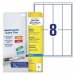 Avery Magnetic Signs, 40 Labels Per 5 Pages - J8875-5