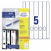 Avery Filing Labels in A4 Sheet, 38 x 297 (W x H mm), 150 Labels - 30 Pages - White
