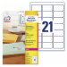 Avery Address Labels in A4 Sheet,63.5 X 38.1 (W X H Mm), 525 Labels - 25 Pages - Polyester Transparent