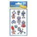 Avery Glitter Stickers Robots, 9 Sticker - 1 Page