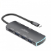 Earldom 8 In 1 USB C Multi-function Adapter - Silver