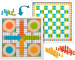 Melissa & Doug Double-sided Wooden Chess & Parchisi Board Game