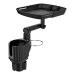 Expandable Food Tray Cup Holder With Mobile Slot - Black
