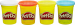 Play-Doh Hasbro - 4 Basic Colours (Blue, Yellow, Red, White)