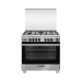 Glem Gas Cooker 4 burners 80X60cm GLSE8634GI01AC - Stainless Steel