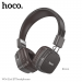 Hoco W56 Earl Leather Texture Foldable Bluetooth Headphones - Brown