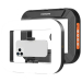 Porodo Lifestyle Handheld Ring Grip Camera & Phone Vlogging Light, Desktop Support - Black