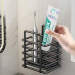 Bathroom Metal Corner Rack 4 Piece Set - Black