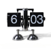 Automatic Page Turning Quartz Movement Clock - Black & Steel