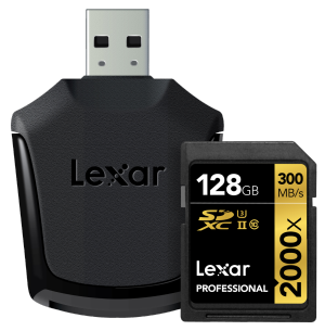 Lexar &reg; Professional 2000x SDHC &trade; / SDXC &trade; UHS-II - 128GB
