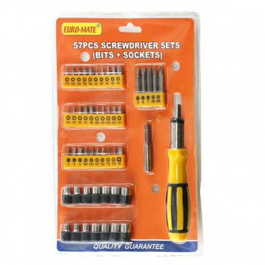 Euro-Mate 57-Pcs Screwdriver Set