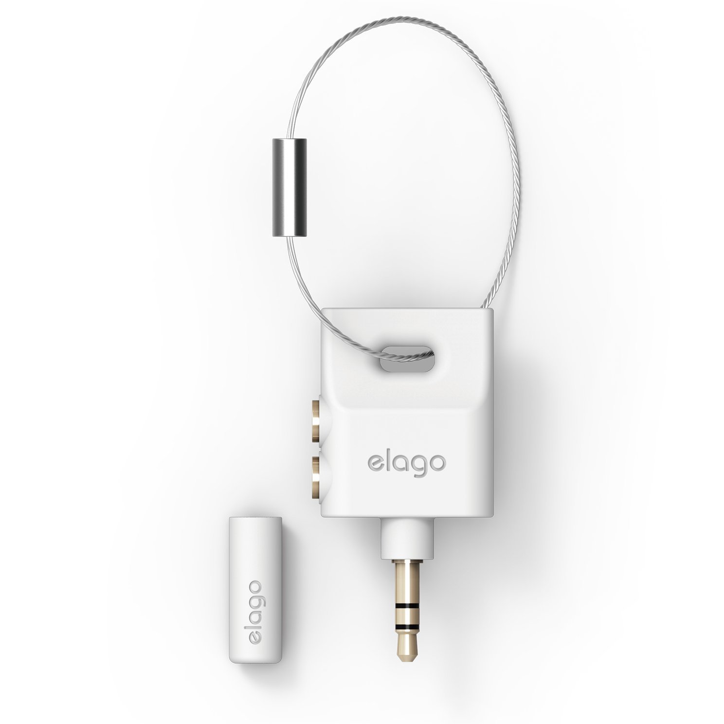 Elago - key ring splitter for Headphones & Earphones - White