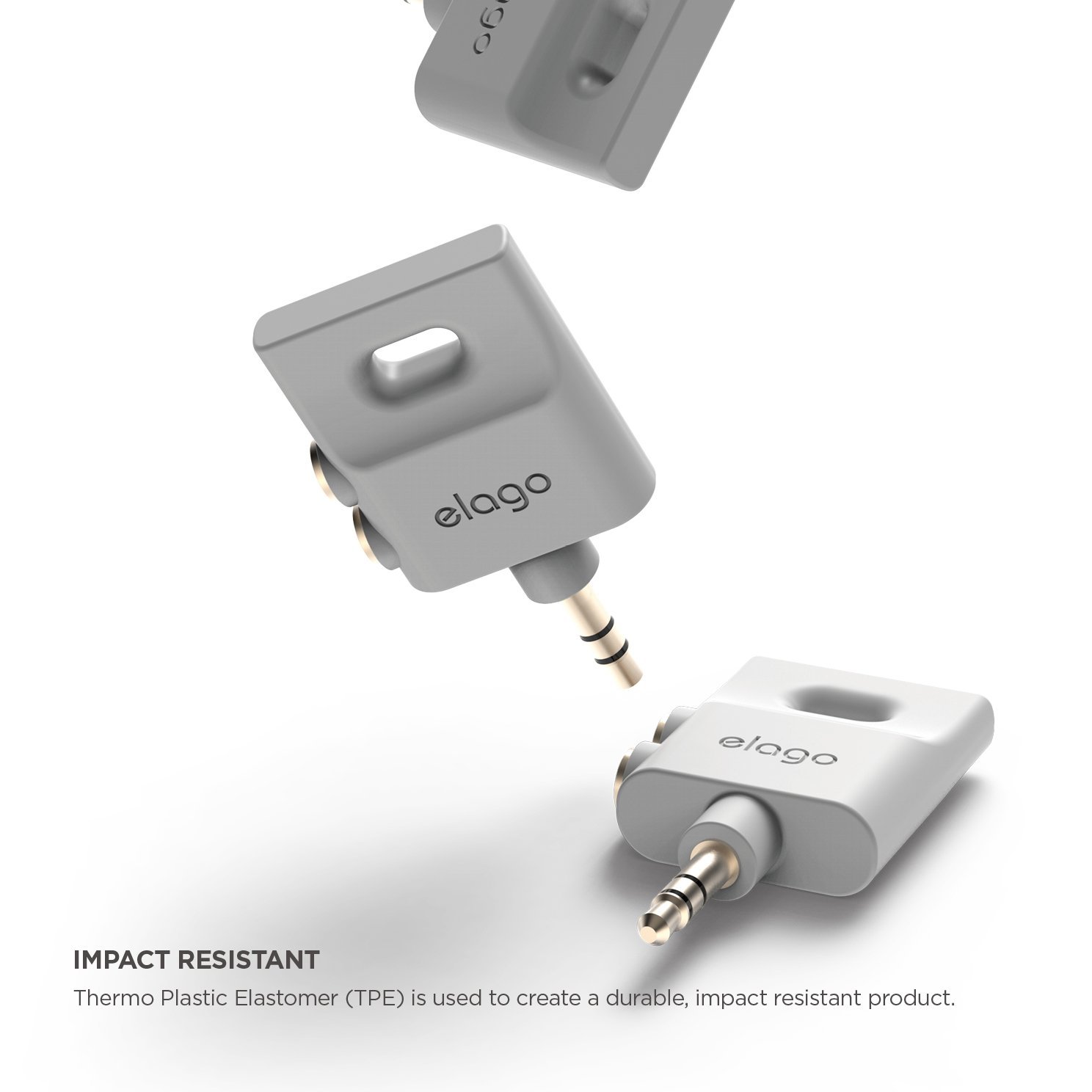 Elago - key ring splitter for Headphones & Earphones - White