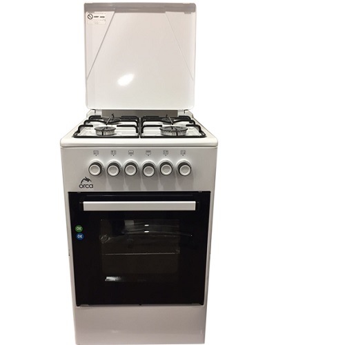 Orca 4 Burner Gas Cooker - White