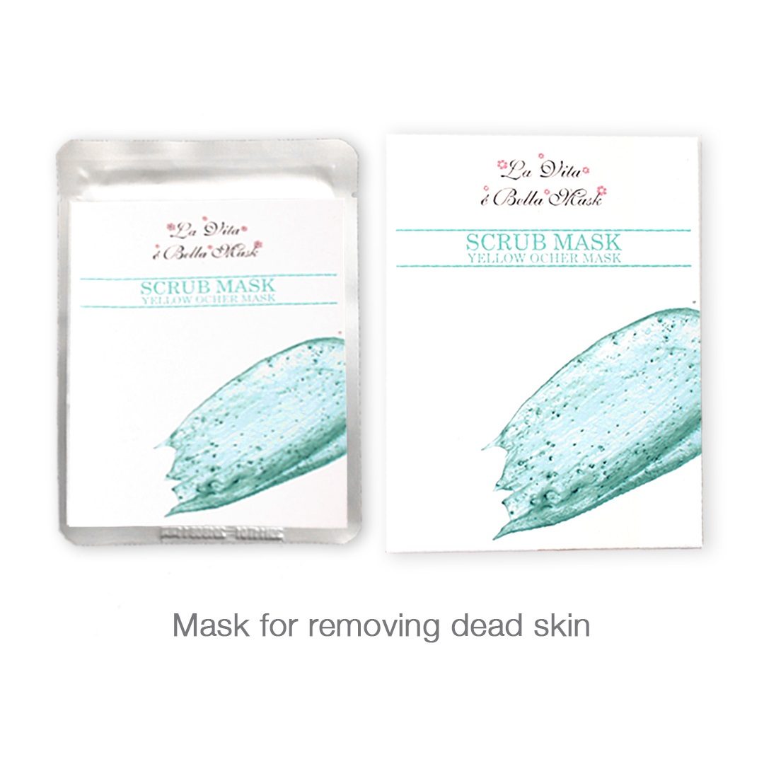 La Vita E'bella Scrub Mask for Removing Dead Skin (Pack of 4 Sheets)