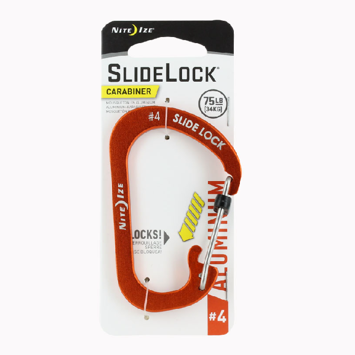 Nite Ize SlideLock&reg; Carabiner Aluminum #4 - Orange