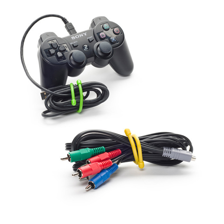 Nite Ize - Gear Tie 6" Reusable Rubber Cable Twist Ties - Pack of 2 (Black)