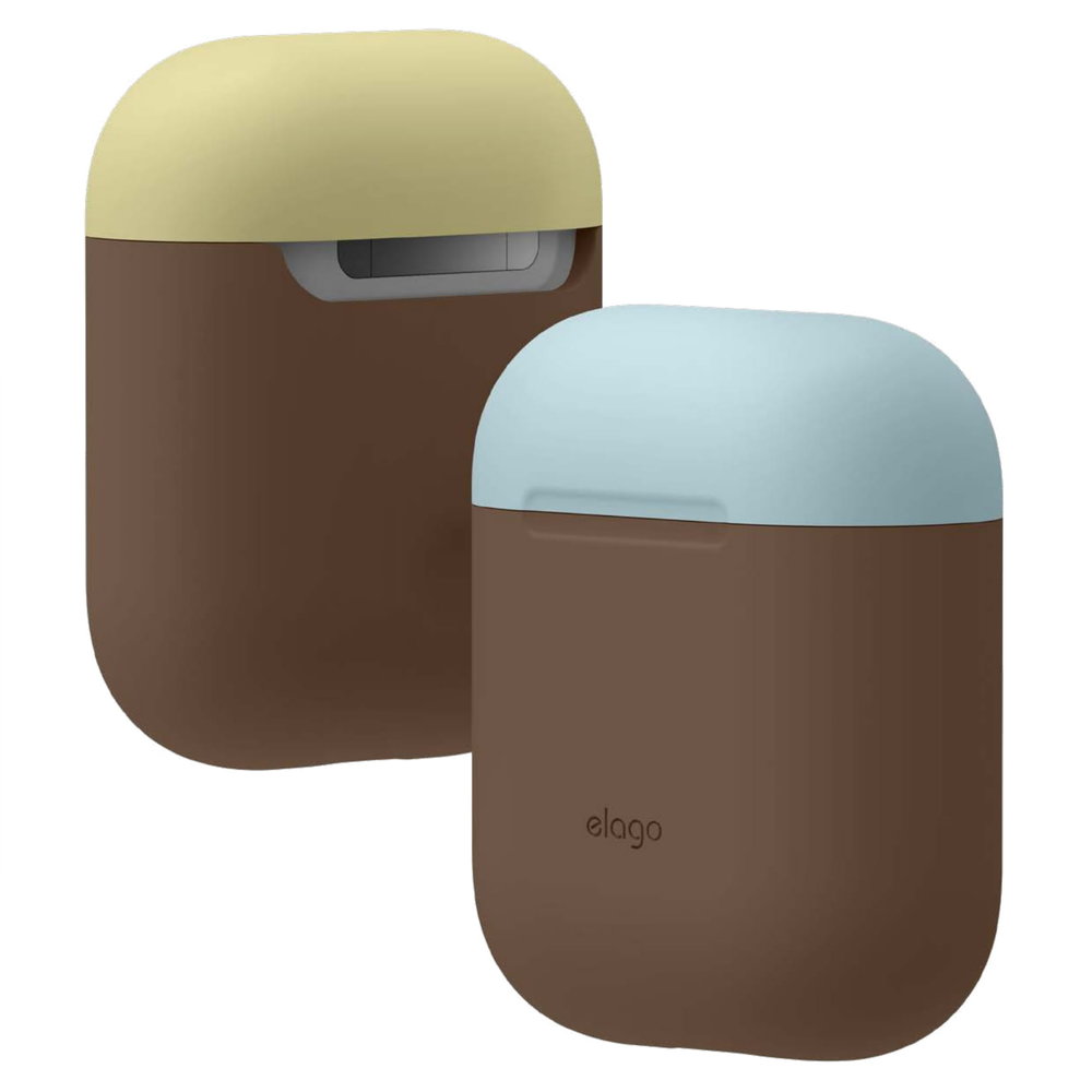 Elago Airpods Duo Hang Case - Pastel Blue, Yellow