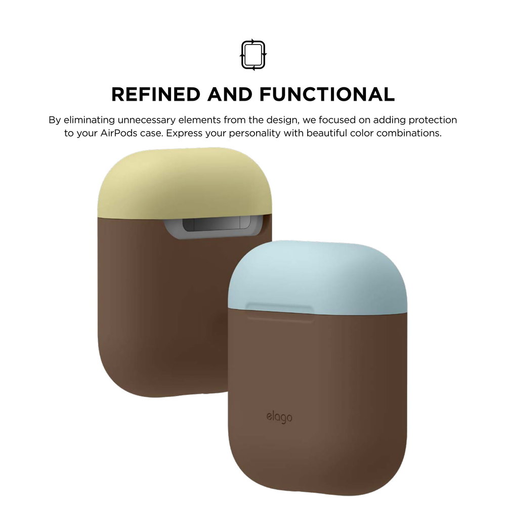 Elago Airpods Duo Hang Case - Pastel Blue, Yellow