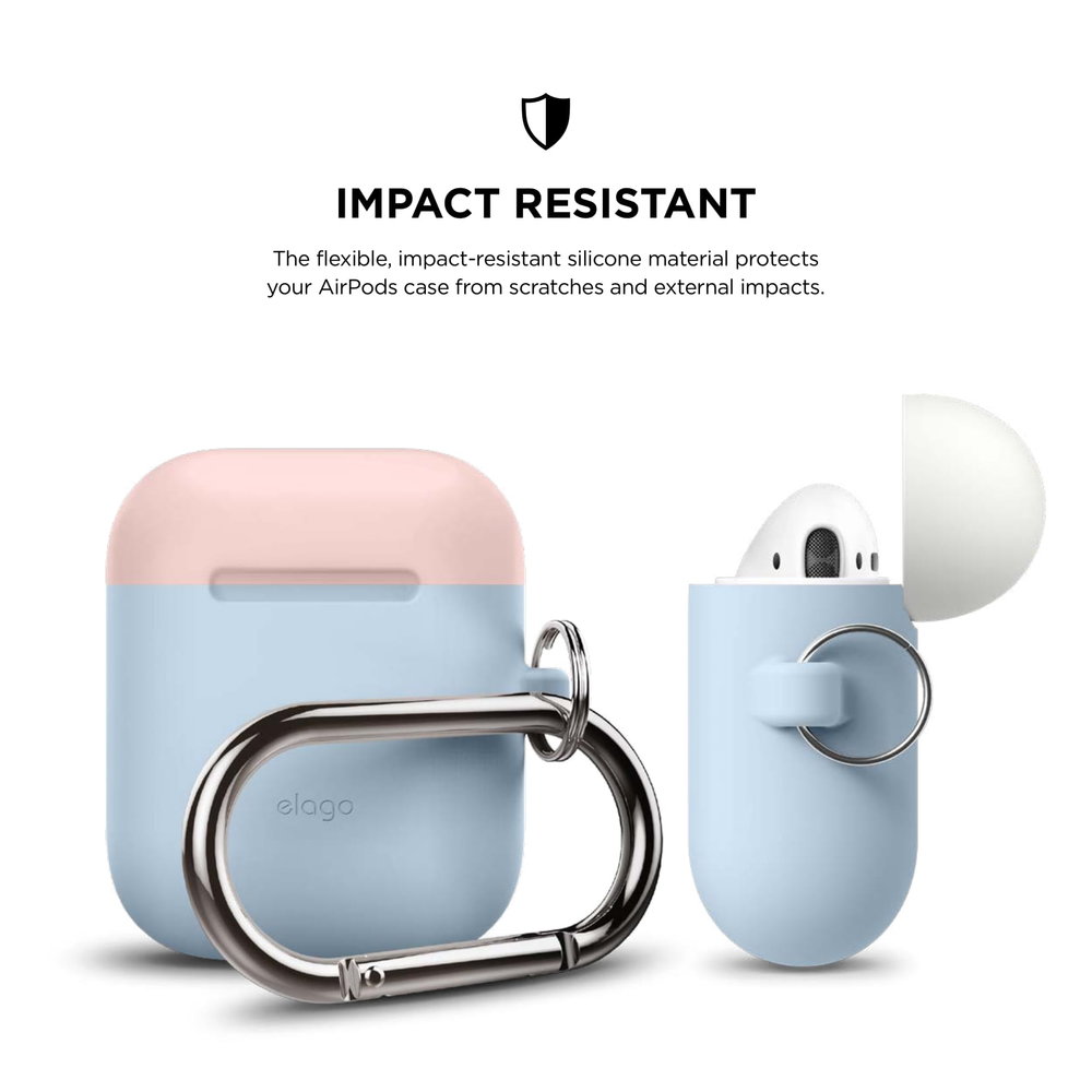 Elago Airpods Duo Hang Case - Pink ,White, Pastel Blue