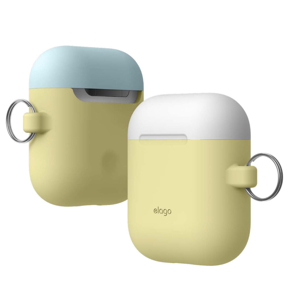 Elago Airpods Duo Hang Case - White, Pastel Blue